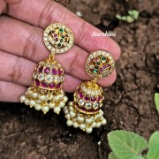 Antique Stone Jhumkas-01