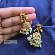 Antique stone Jhumkas-05